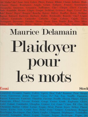 cover image of Plaidoyer pour les mots